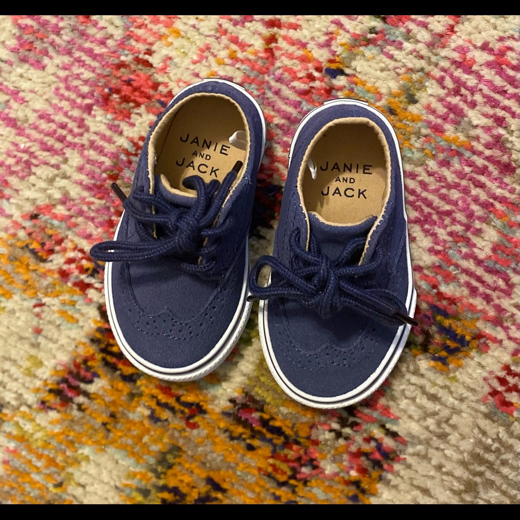Blue Wingtip Sneaker